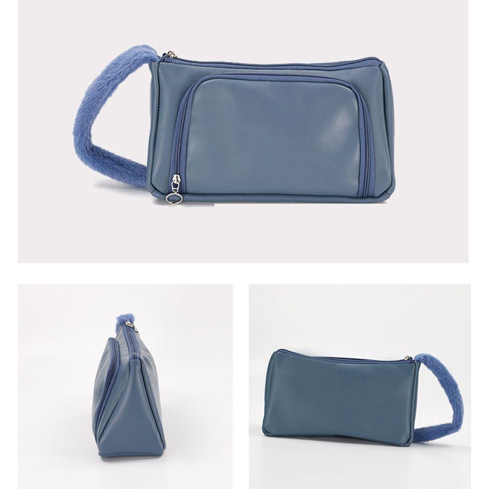 Túi Đựng Mỹ Phẩm Phối Lông Có Khóa Kéo MIHAN1