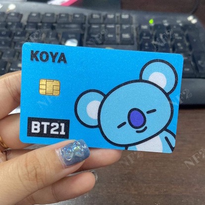 BT21 - Decal Sticker Thẻ ATM  Miếng Dán Trang Trí NF2 Cards