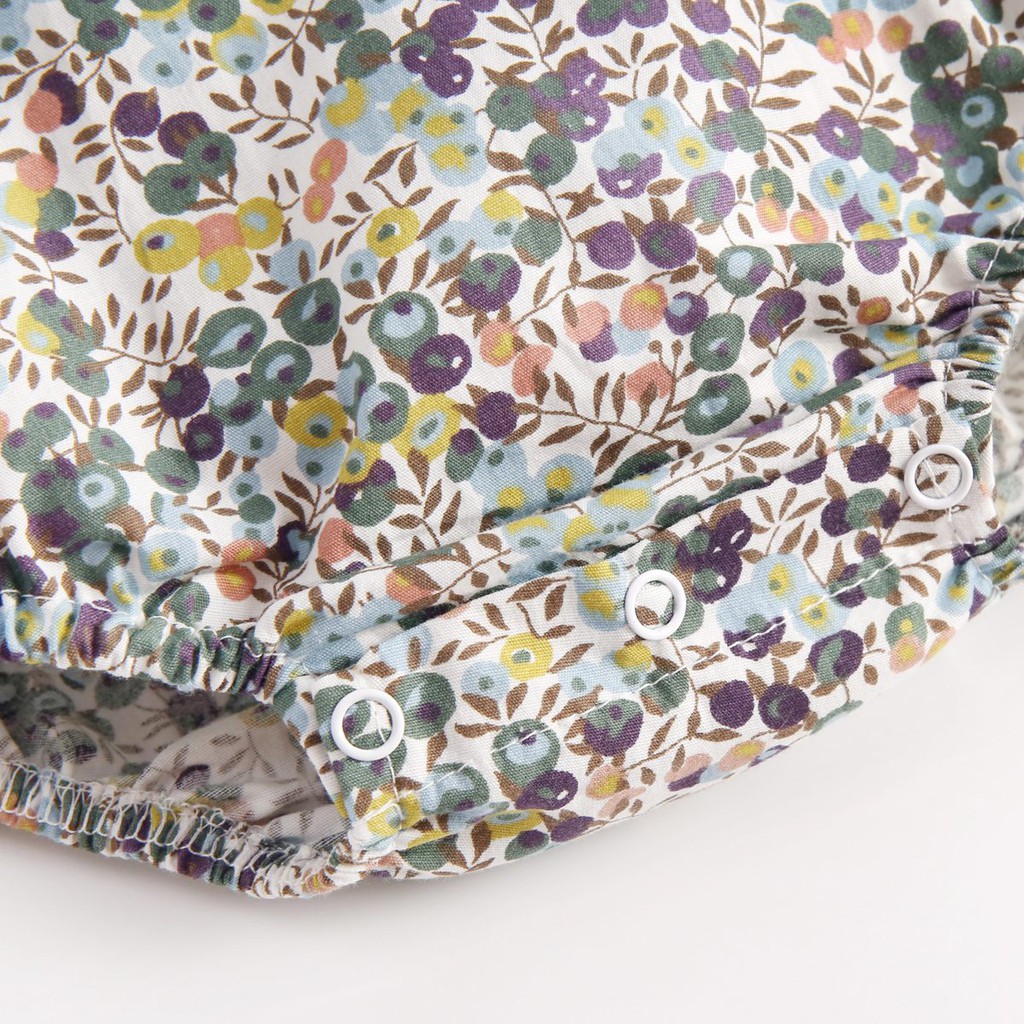 Áo Liền Quần Sanlutoz Họa Tiết Hoa Vàng Làm Bằng Cotton Dành Cho Bé Gái