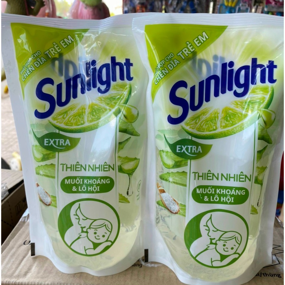 💗💗(550g) Nước rửa chén Sunlight muối khoáng và lô hội