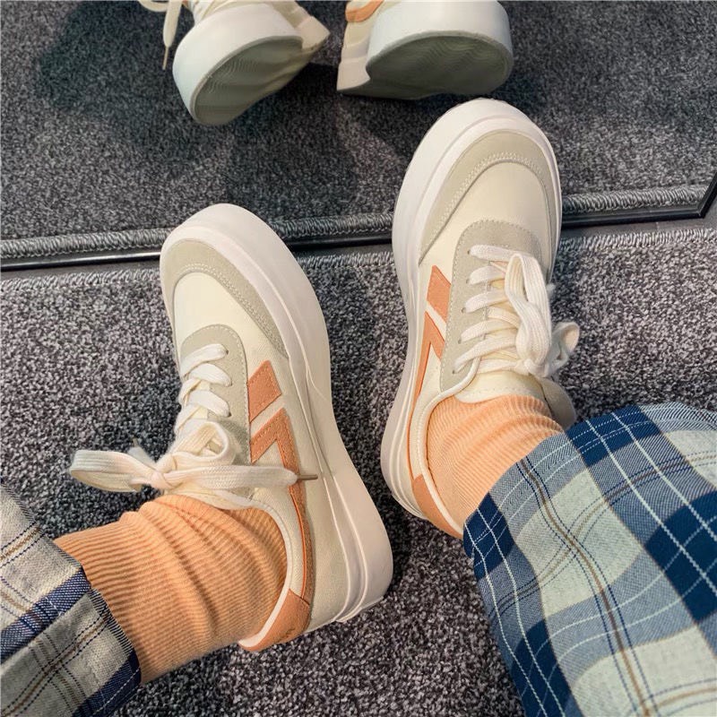 Giày thể thao nữ basic đế dày 2cm phối màu cá tính