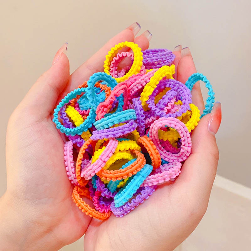 Dây Buộc Tóc Cao Su Nhiều Màu Xinh Xắn Cho Bé Gái