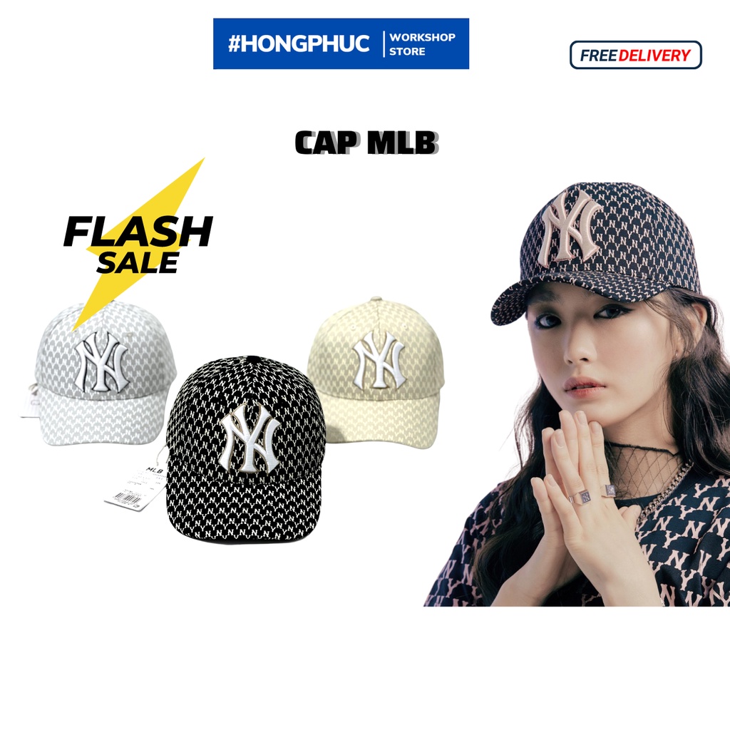 Mũ lưỡi trai, mũ cap NY in logo 2021 - Freesize - Logo thêu cao cấp siêu chuẩn - Full tem tag