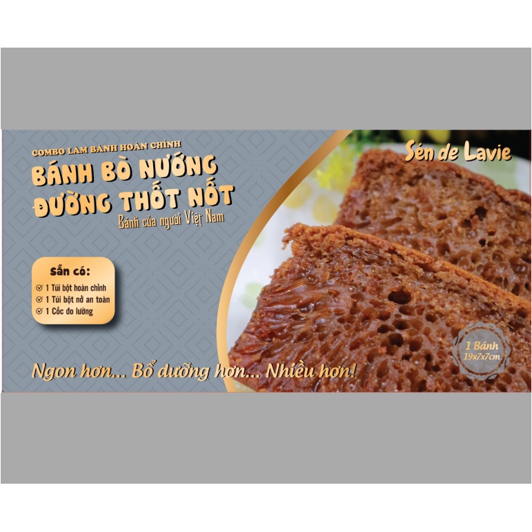 Combo Bột trộn sẵn, nguyên liệu và vật dụng Làm Bánh Bò Nướng Đường Thốt Nốt - Sén de Lavie