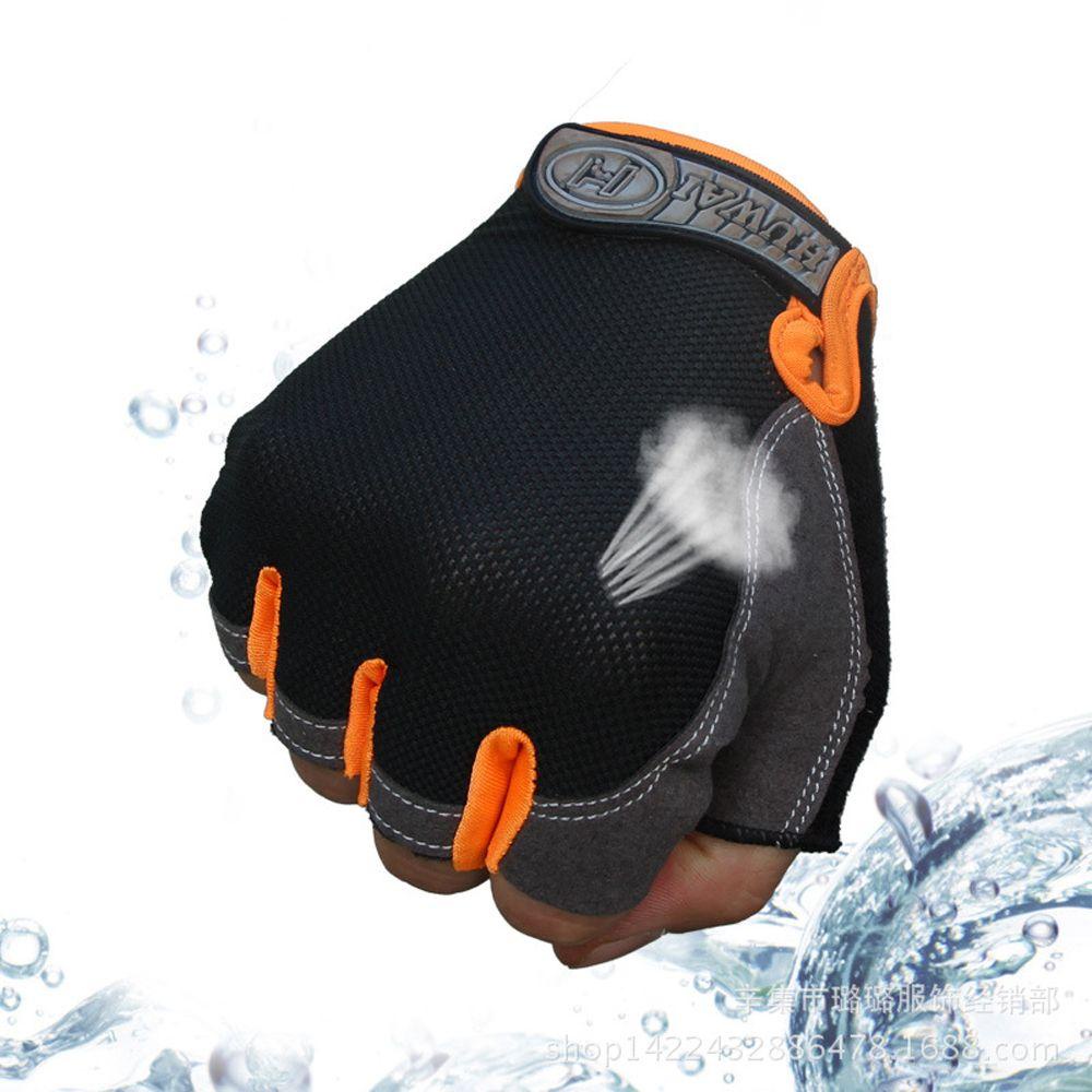 Găng Tay Ngắn Bằng Silicone Chống Trượt Chống Sốc Thoáng Khí Khi Đạp Xe