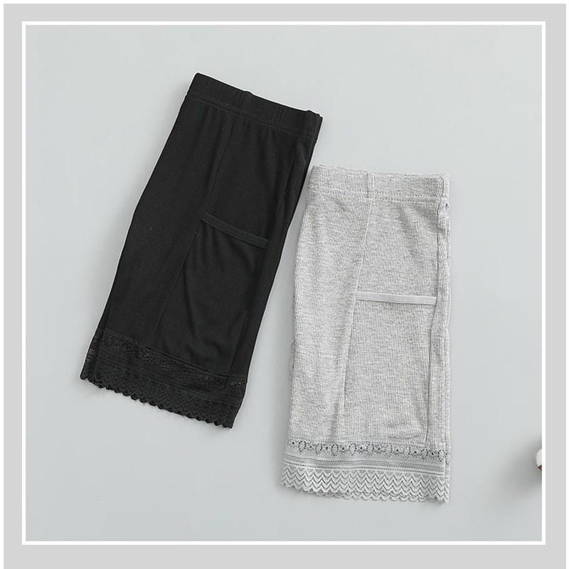 Quần Short Legging Vải Cotton Phối Ren Mỏng Thoáng Khí Có Túi Bảo Vệ An Toàn Cho Nữ | BigBuy360 - bigbuy360.vn