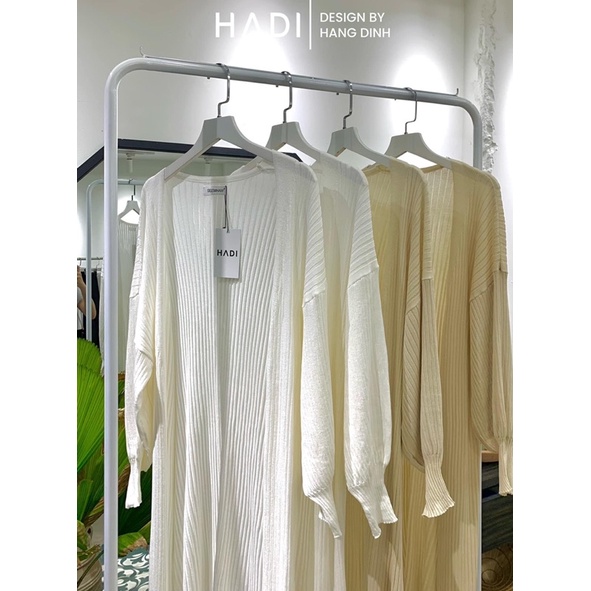 Áo khoác len mỏng dài basic