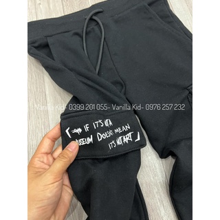 Quần nỉ GR đen chữ trắng