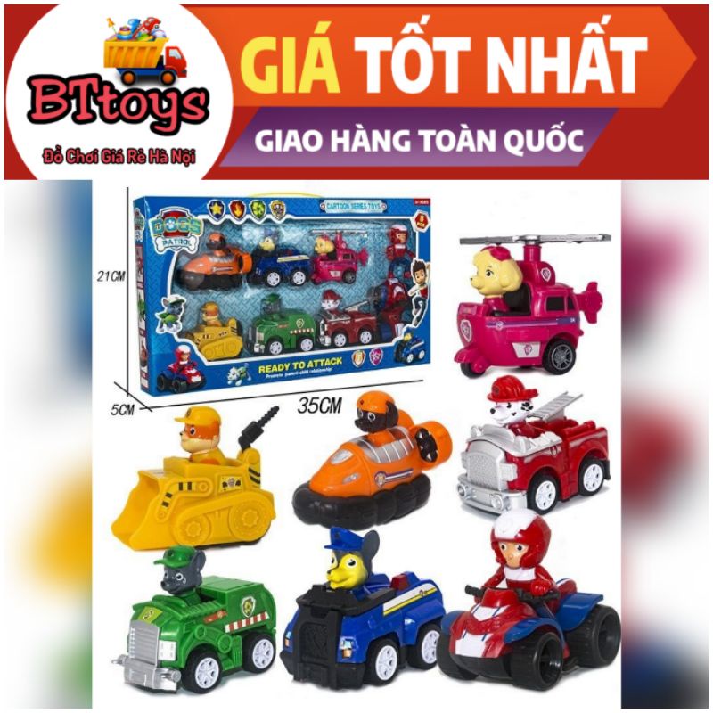 Chó Cứu Hộ Paw Patrol đồ chơi Hộp 7 nhân vật làm quà tặng cho bé