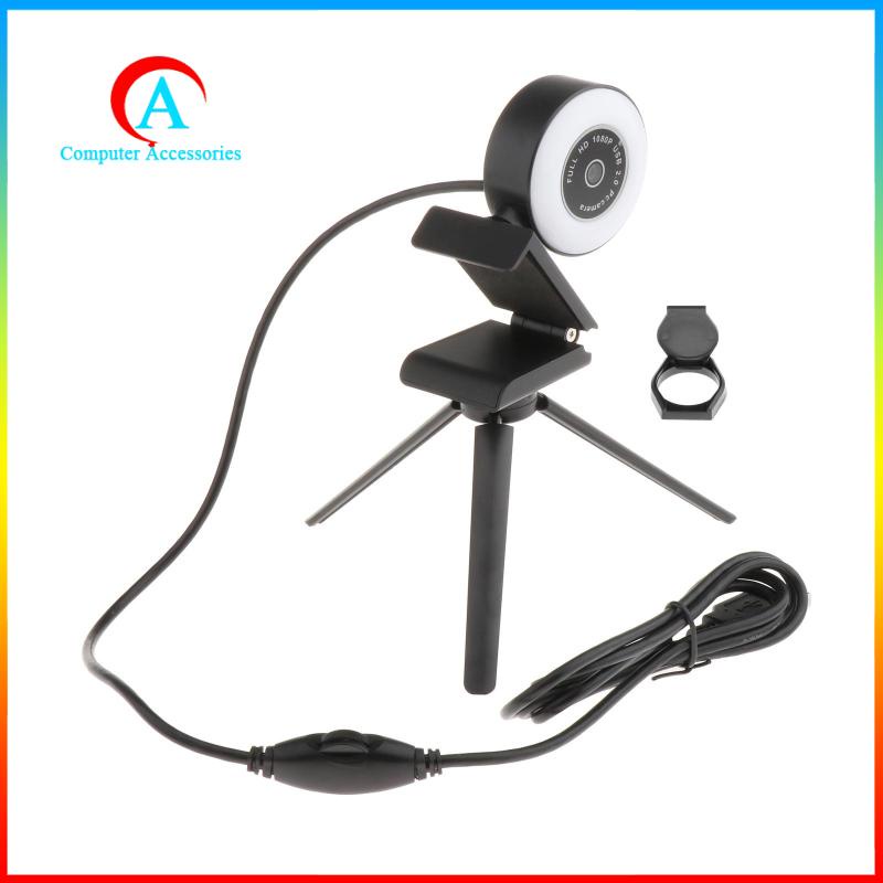 Webcam HD USB kèm micro có vòng đèn chuyên dụng cho PC | BigBuy360 - bigbuy360.vn