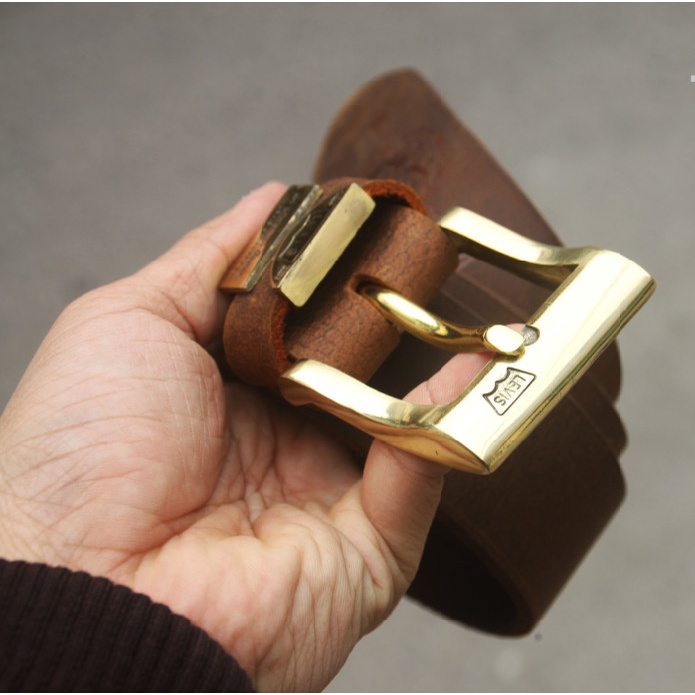 Thắt Lưng Da Dành Cho Nam, Thắt lưng Da Bò nguyên miếng  DL20 - Tặng kèm cây đục lỗ dây lưng - Max Độc