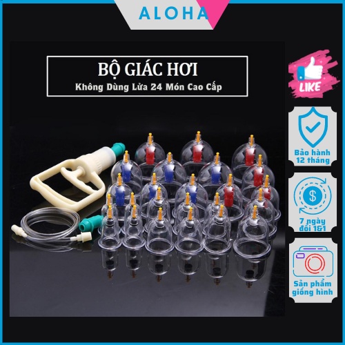 Bộ Dụng Cụ Giác Hơi Hàn Quốc ,Bộ Giác Hơi Không Dùng Lửa KAW Chính Hãng ( 24 Phụ Kiện ), Giúp Giải Độc Tố Trong Cơ Thể