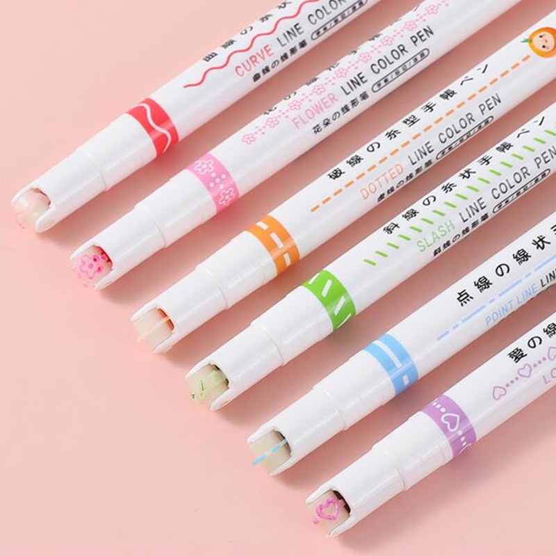 Bảng Phấn Đánh Dấu 6 Màu Viền Cong Nhanh Khô DIY