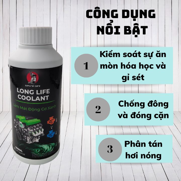 Nước làm mát ô tô - Nước làm mát động cơ ô tô Samurai Care 500 ml
