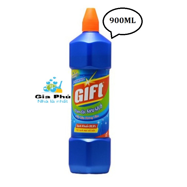 Nước tẩy TOILET sạch vi khuẩn GIFT 900ML GIA PHÚ ( HSD : 2021 )