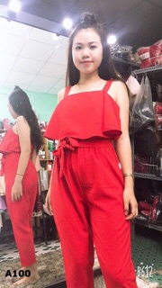 JUMPSUIT BÈO 2 DÂY ( có quay clip thật )