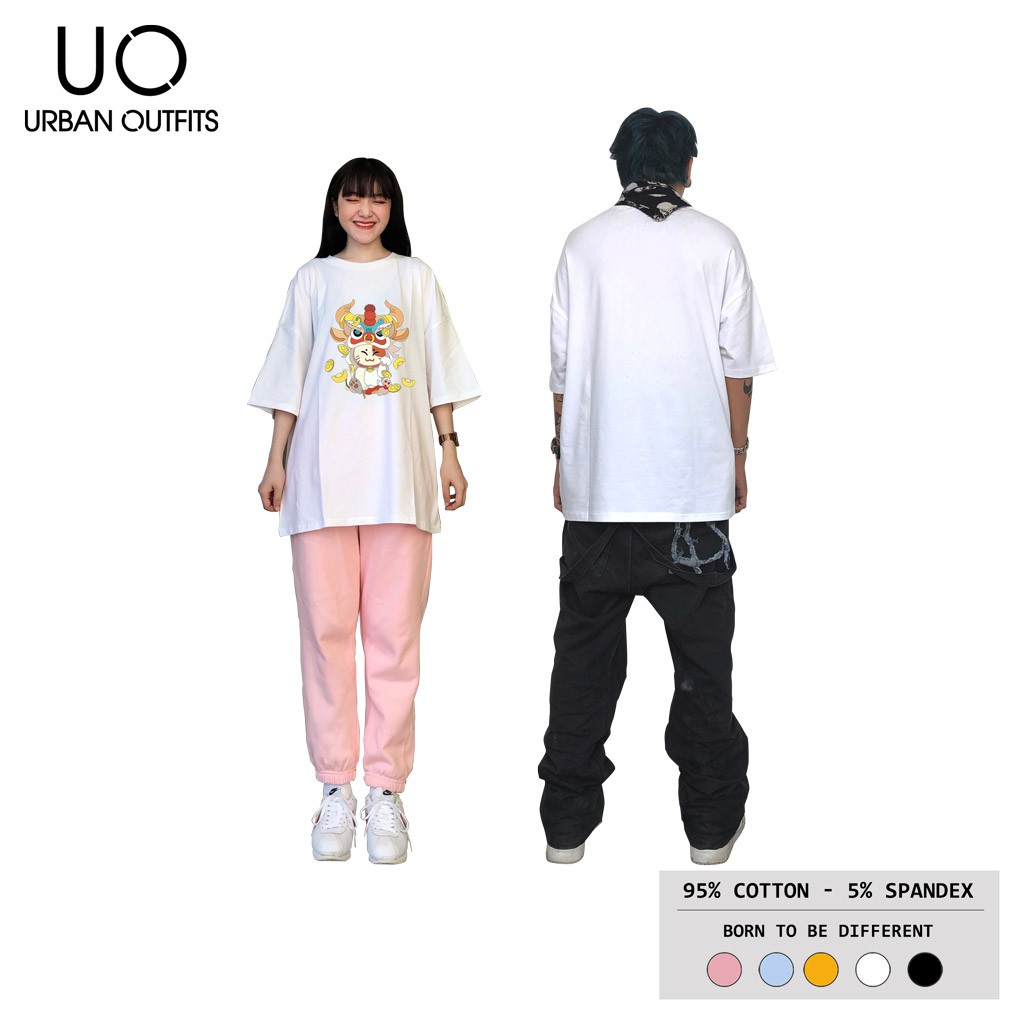 Áo Thun Tay Lỡ Nam Nữ Form Rộng URBAN OUTFITS In Mèo Thần Tài ATO26 Unisex phong cách ulzzang 100% Cotton