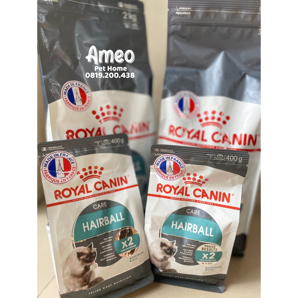 Royal Canin Hairball 400g | Hạt Royal Canin Hairball 2kg chống búi lông cho mèo