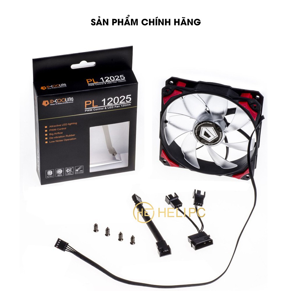 Quạt tản nhiệt case máy tính chính hãng ID-COOLING PL-12025 - Quạt Fan Case 12cm