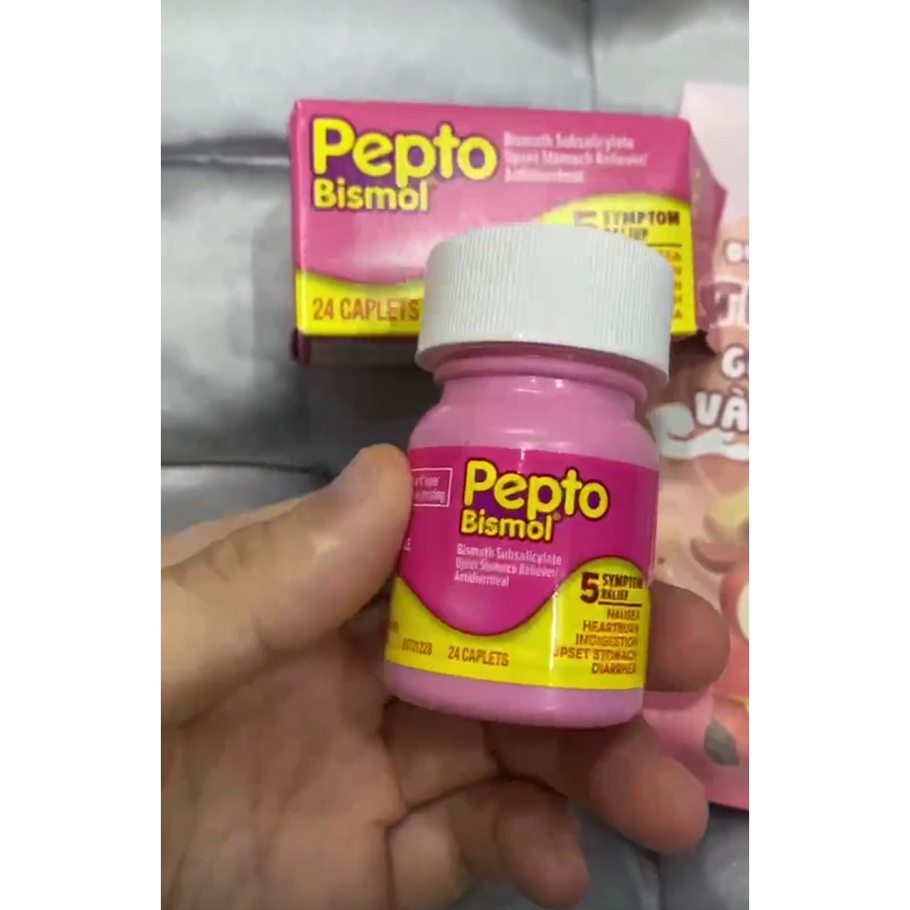 Viên tiêu hóa Pepto Bismol chuẩn Mỹ