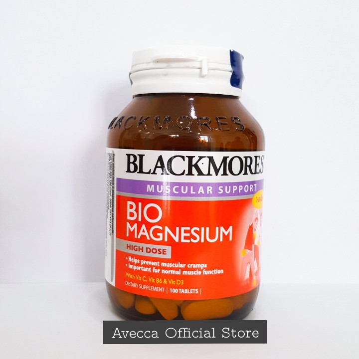 Viên Uống Hỗ Trợ Sức Khỏe Tim, Xương và Hệ Thần Kinh-Giảm chuột rút cơ bắp Blackmores BIO Magnesium (100 viên)