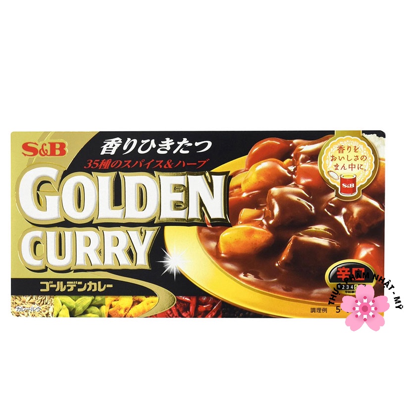 [viên nấu cà ri nhật ] Cà ry Số 5 Nhật Bản GOLDEN CURRY S&B 198G ( VIÊN NẤU CÀ RI NHẬT)
