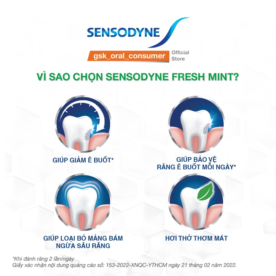 Kem Đánh Răng Sensodyne Fresh Mint 160G