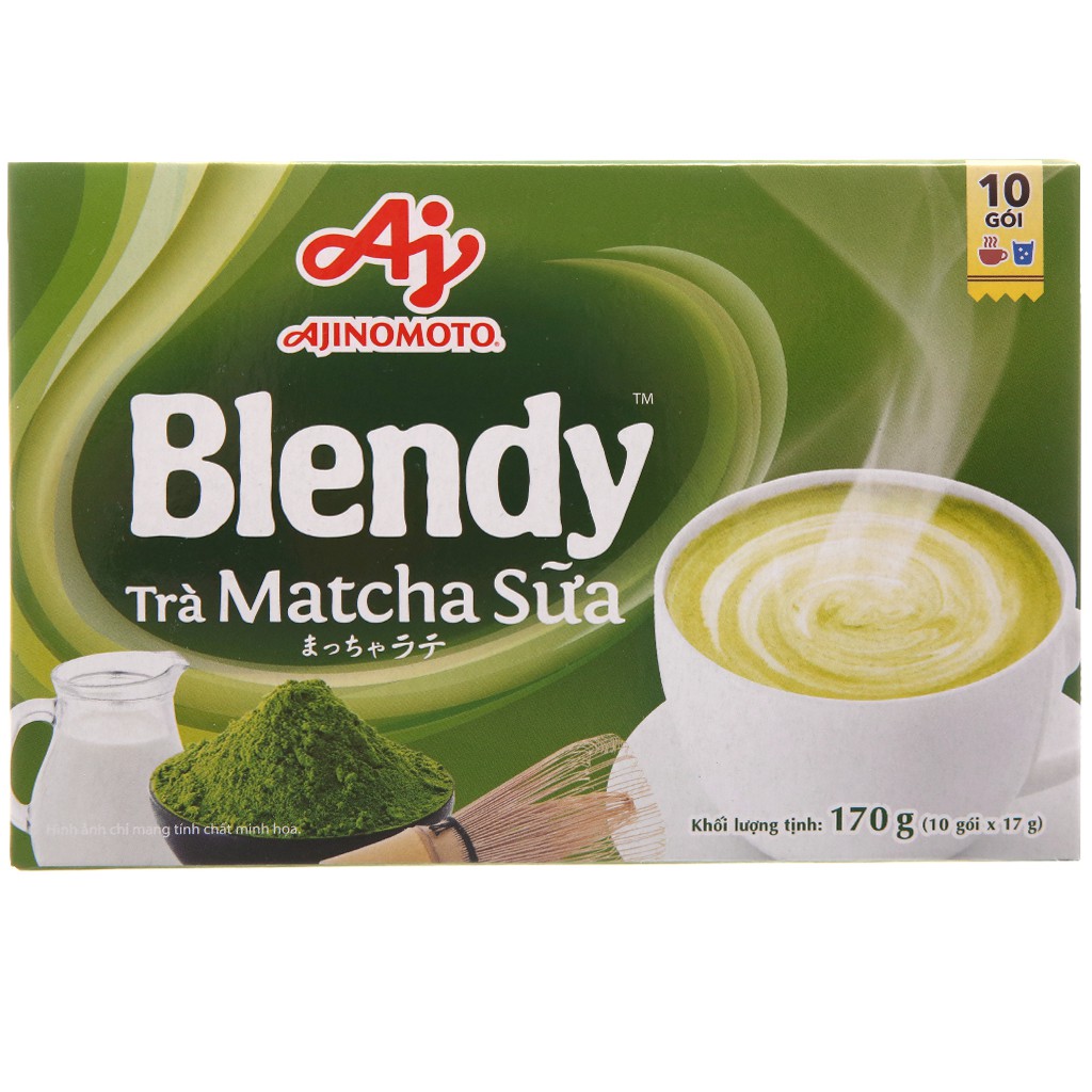 Trà Matcha Sữa Ajinomoto Blendy Hộp 10 Gói x 17g