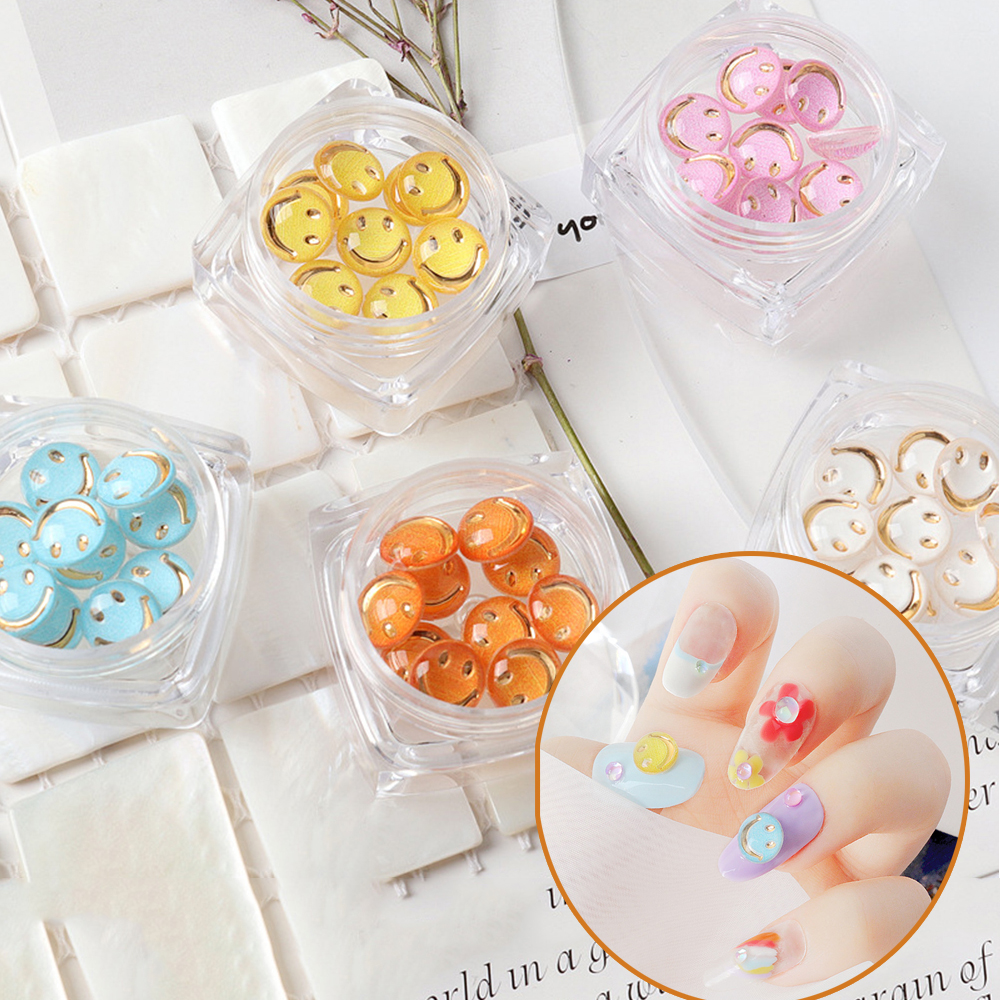[Hàng mới về] Đá trang trí móng tay hình mặt cười 3D