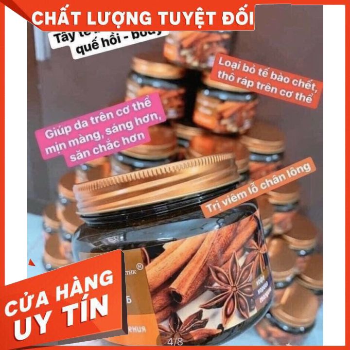 Tẩy da chết Quế hồi quế có hạt cafe của Nga 380g(hũ màu nâu ) tây sạch lớp tế bào già cỗi làm trắng mịn da (hàng chính h