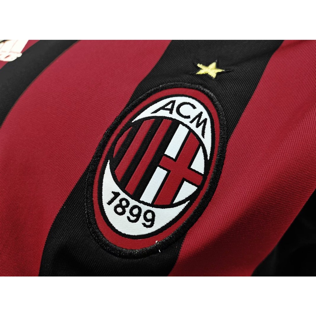 Áo Thun Bóng Đá Đội Tuyển AC Milan Mùa 2009/10 Phong Cách retro Cho Nam