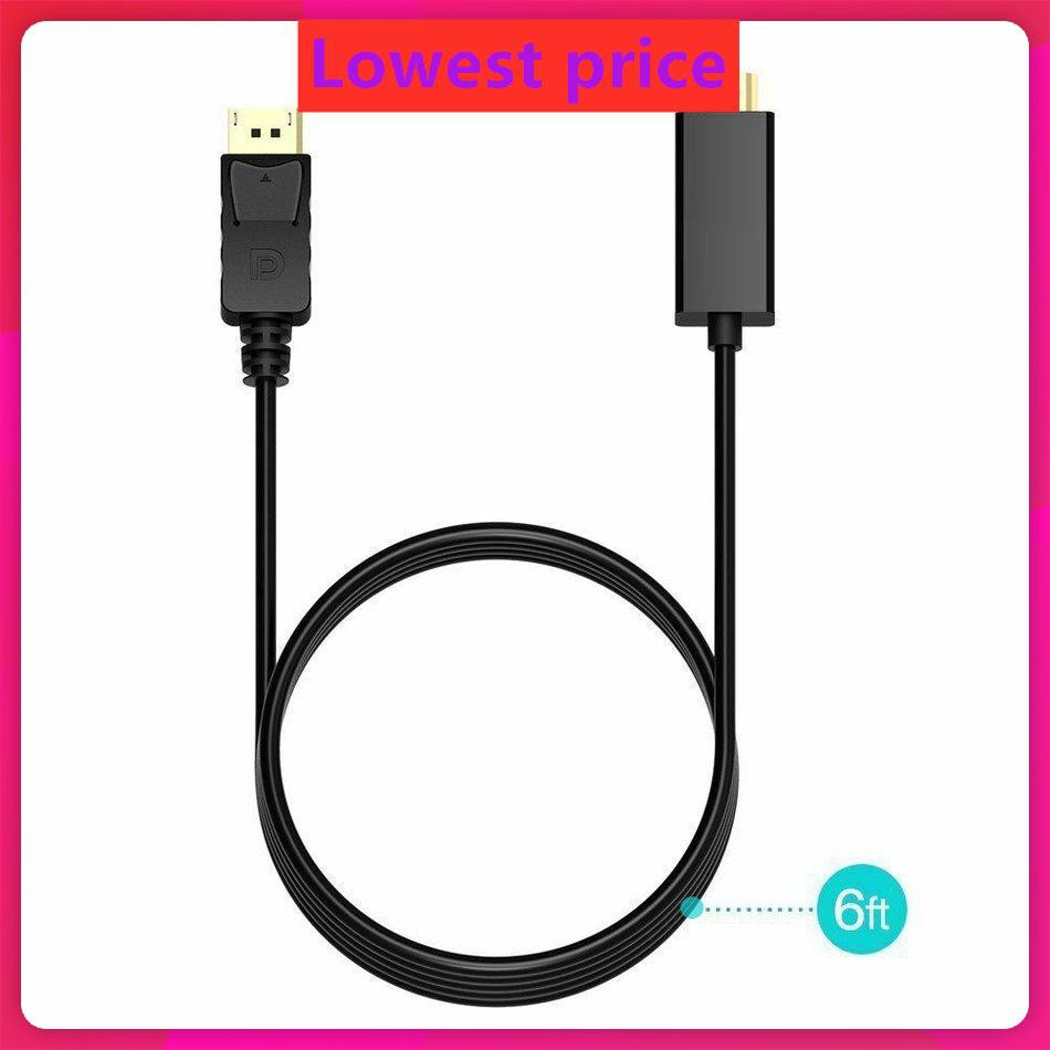 1.8 Meters 6FT Super Long Display Port DisplayPort DP to HDMI Cable Cord Wire