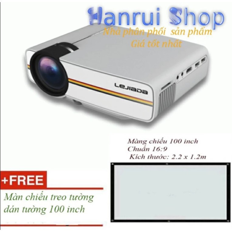 Máy chiếu mini nhỏ gọn YG400 + màn chiếu 100 inch