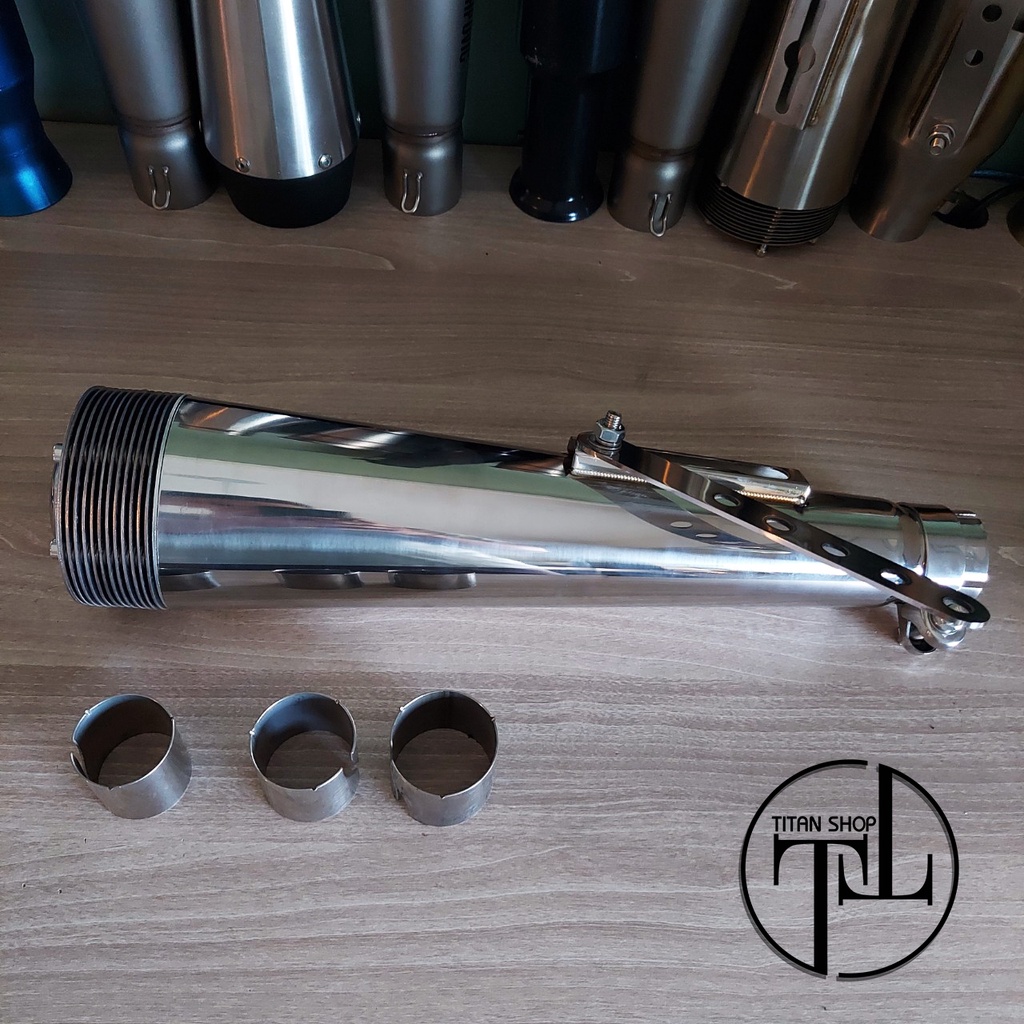 Pô SUPERTRAPP STYLE - inox 304 - Bít Đầu - cafe racer