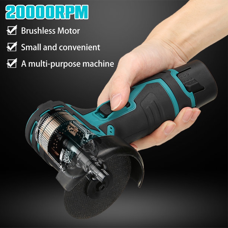 Máy mài góc không chổi than 20000rpm máy đánh bóng không dây mini máy mài cắt kim cương 18vf 2300w