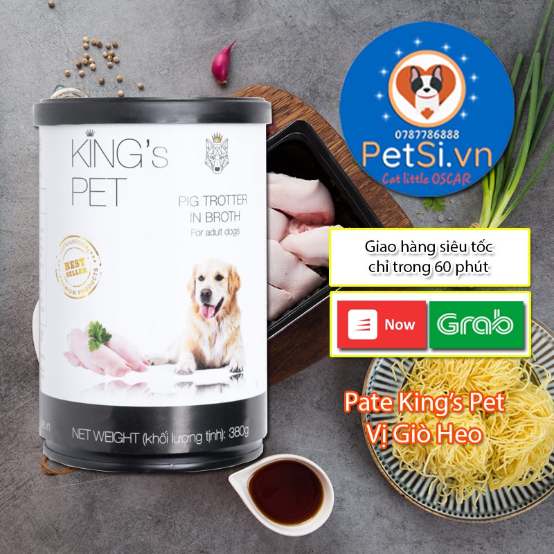 [Sỉ LH] Pate hổn hợp King’s Pet 4 Vị - Lon 380g