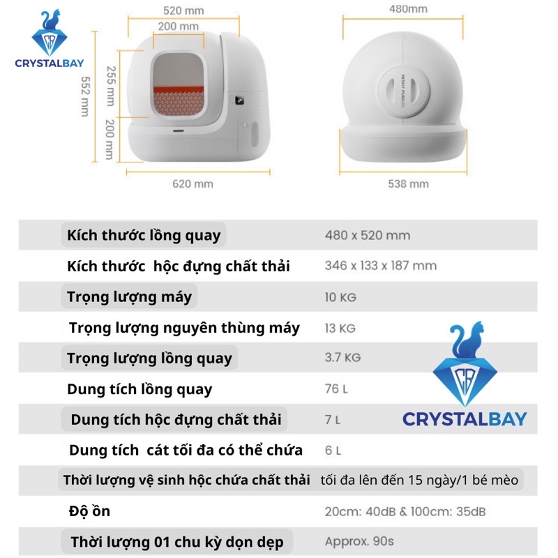 - PURA MAX - MÁY VỆ SINH TỰ ĐỘNG CHO MÈO PHIÊN BẢN MỚI NHẤT CỦA PETKIT