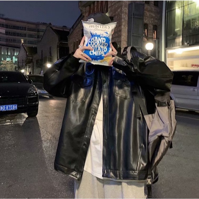 Áo khoác da phong cách retro mỹ cá tính cho nam áo khoác nam phong cách hàn quốc thời trang cao cấp áo khoác nam