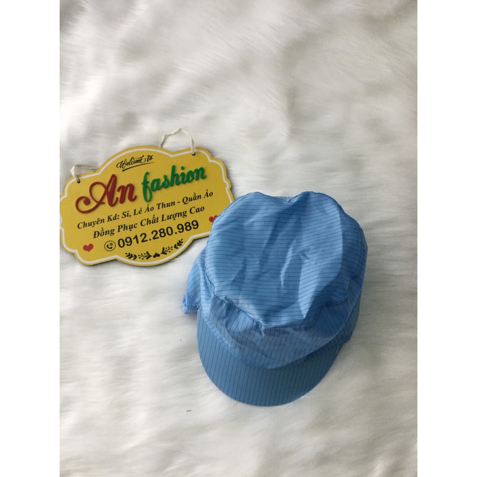 Nón Kết Phòng Sạch có búi tóc màu xanh