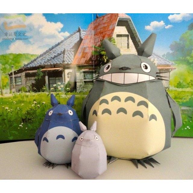 Ghép hình mô hình giấy anime 3D Totoro 2 - Paper Craft