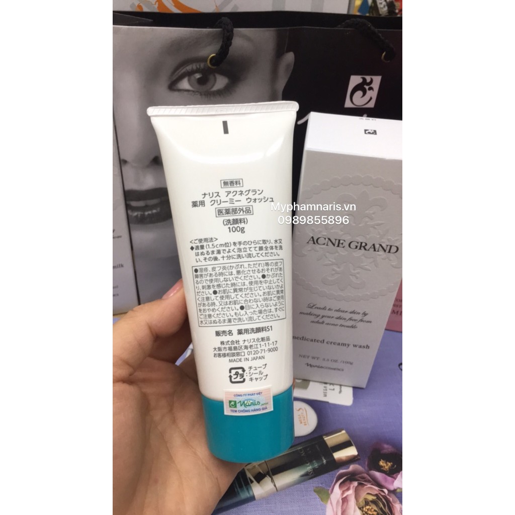 SỮA RỬA MẶT CHO DA DẦU VÀ MỤN NARIS ACNE GRAND MEDICATED CREAMY WASH
