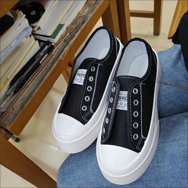 Giày Ulzzang Basic Độn Đế Phong Cách Hàn Quốc , Full size Nam Nữ