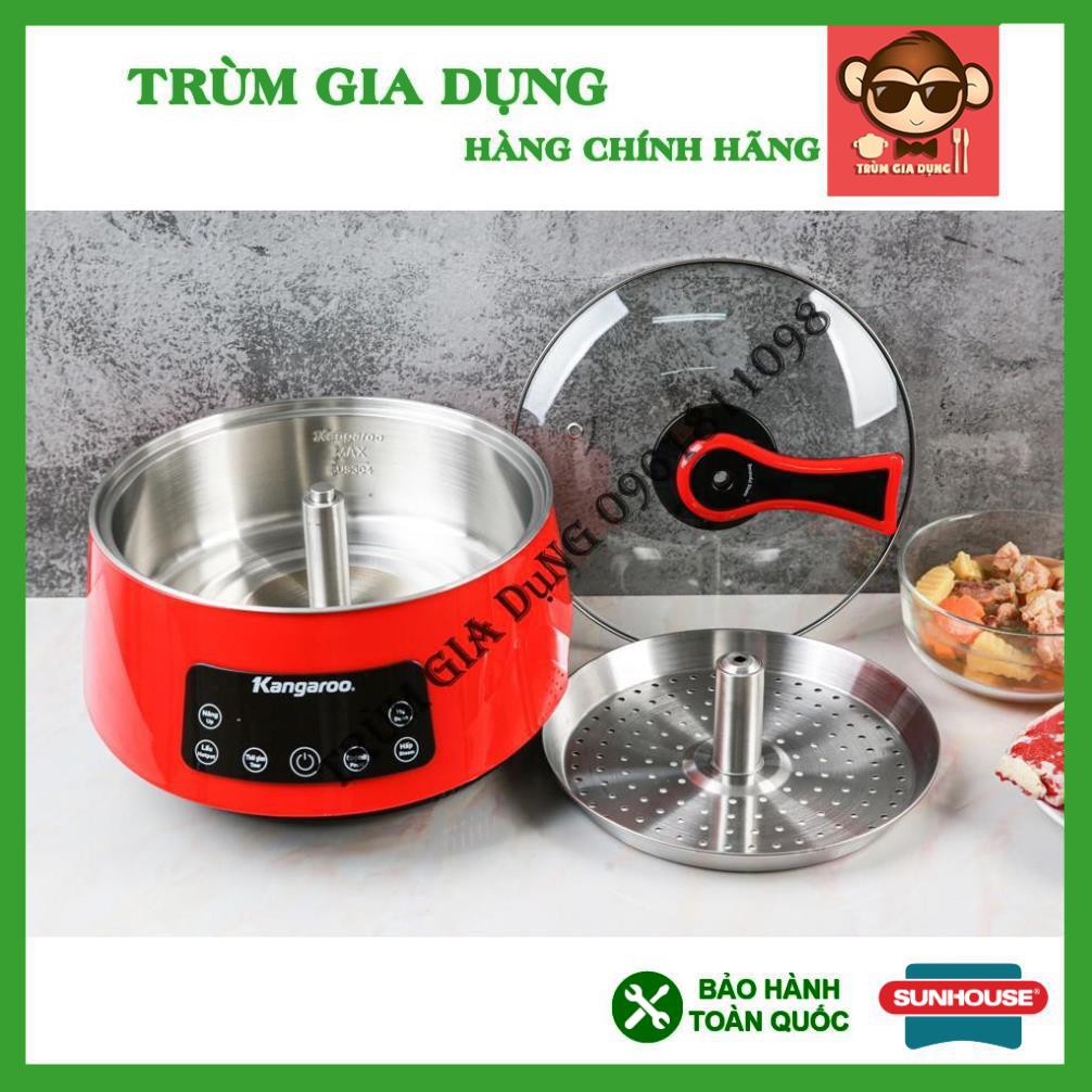 Nồi lẩu điện, nồi lẩu thang máy Kangaroo KG278 5 Lít, công suất 1800w, đa chức năng nấu lẩu, chiên, xào, hấp.