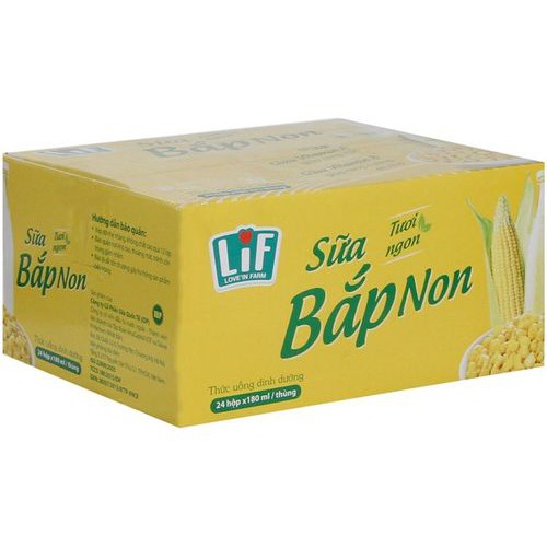 Thùng 24 hộp Sữa bắp non Lif 180ml