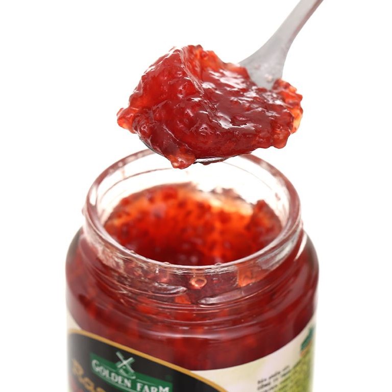 Mứt Phúc Bồn Tử Raspberry Presevers GOLDEN FARM 210G - ăn kèm kem, sinh tố, bánh mì, sandwich, trà nóng