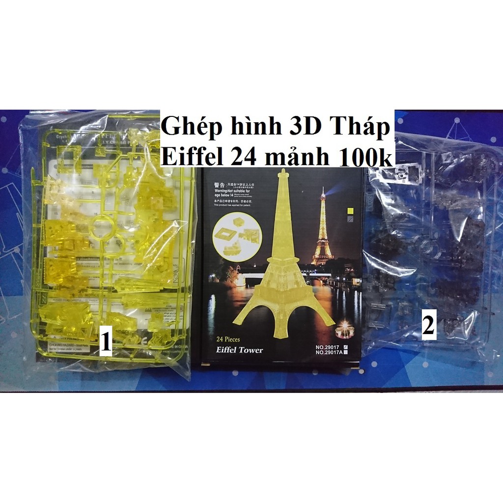 Ghép hình 3D Hình Tháp Eiffel