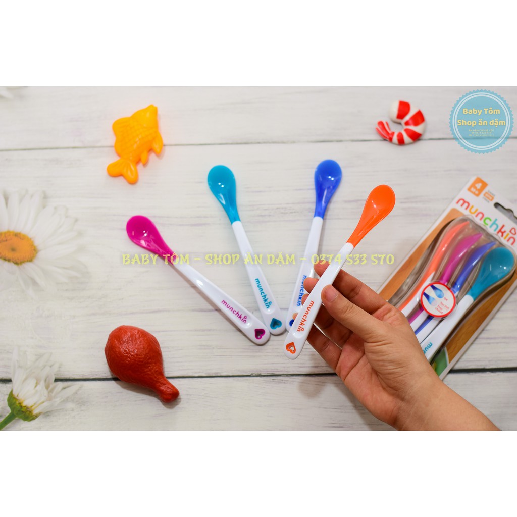 Tách sét - Thìa mềm báo nóng Munchkin cho bé yêu NPP Baby Tôm