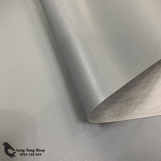 Vải da simili - vải giả da màu xám khổ 1,4m ( HÌNH ẢNH DO SHOP TỰ CHỤP )