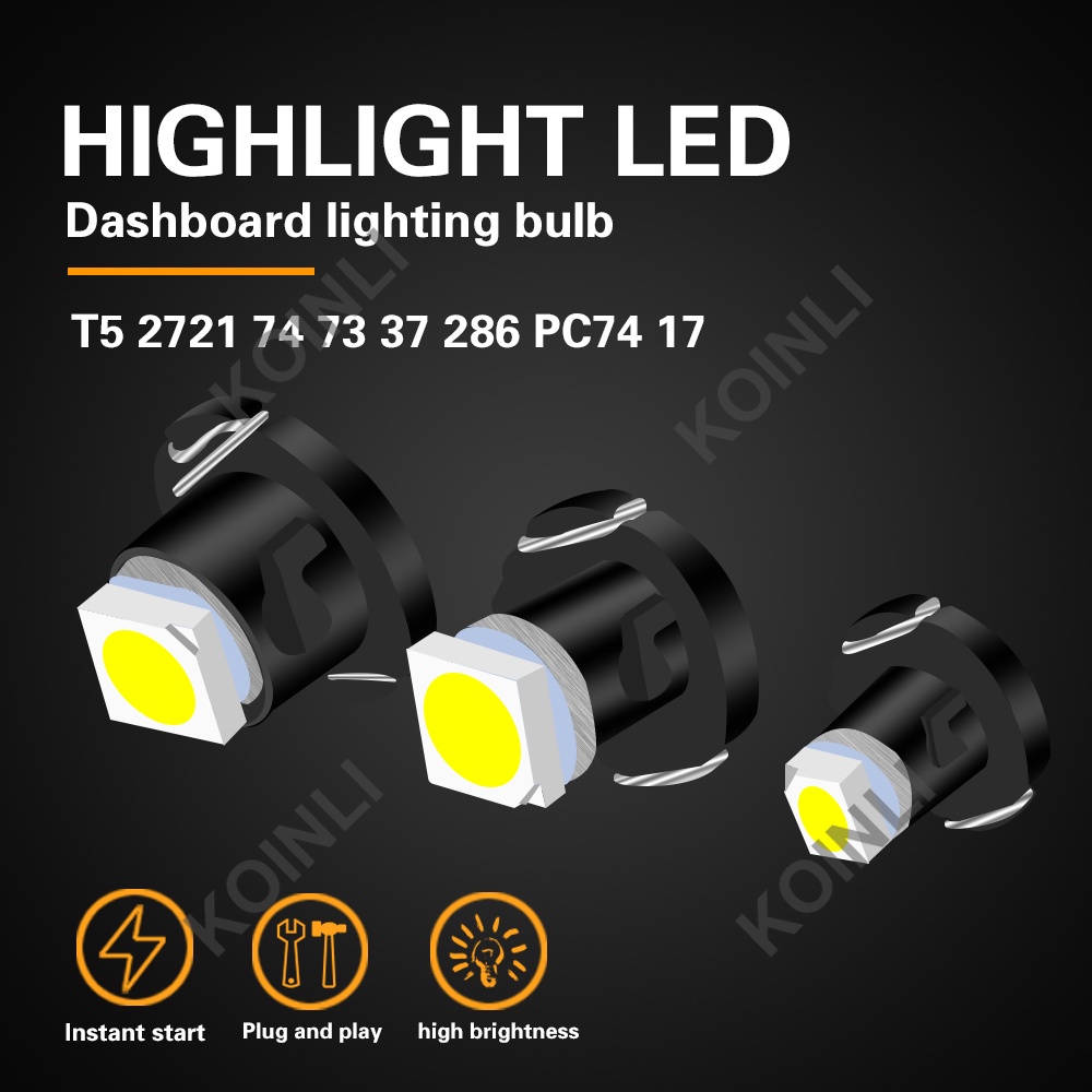 Bóng đèn LED T3 T4.2 T4.7 2835 5050 DCV cho bảng cảnh báo tín hiệu xe hơi