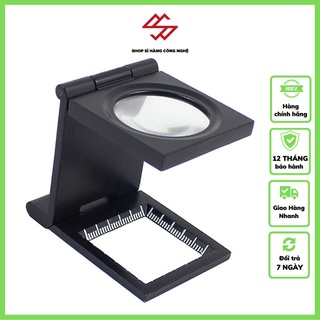 Kính lúp để bàn 💗𝑭𝑹𝑬𝑬𝑺𝑯𝑰𝑷💗 Kính lúp 10X có thước đo 9005A ( Có Đèn )